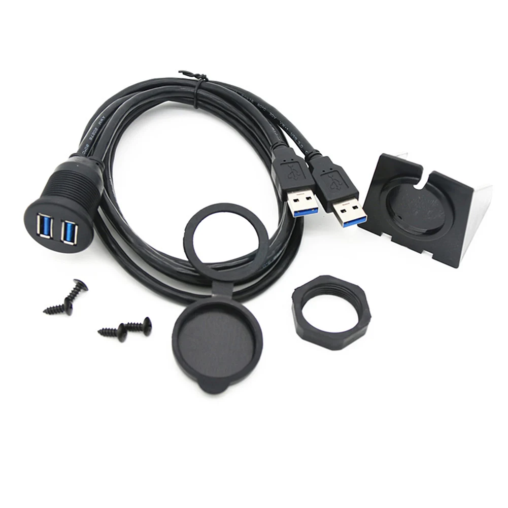 Waterproof Flush USB 3.0 Port Male to Female Extension Cable Mount Dual USB Dock Adapter for Car Motorcycle
Waterproof Flush USB 3.0 Port Male to Female Extension Cable Mount Dual USB Dock Adapter for Car Motorcycle
