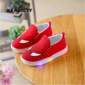 Hot SALE Children Shoes Spring Autumn Spiderman Canvas Flasher Fashion Sports Sneakers Kids Sport Brand Boys LED Light Shoes
Hot SALE Children Shoes Spring Autumn Spiderman Canvas Flasher Fashion Sports Sneakers Kids Sport Brand Boys LED Light Shoes