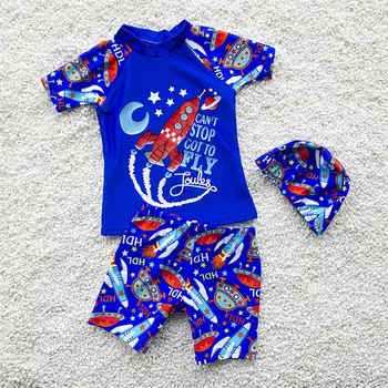 Cartoon Kids Swimsuit Quality Boys Swimwear Teenagers Two-pieces Blue Red Rocket Infant Bath Suit Children Beachwear 2-10years 
Cartoon Kids Swimsuit Quality Boys Swimwear Teenagers Two-pieces Blue Red Rocket Infant Bath Suit Children Beachwear 2-10years