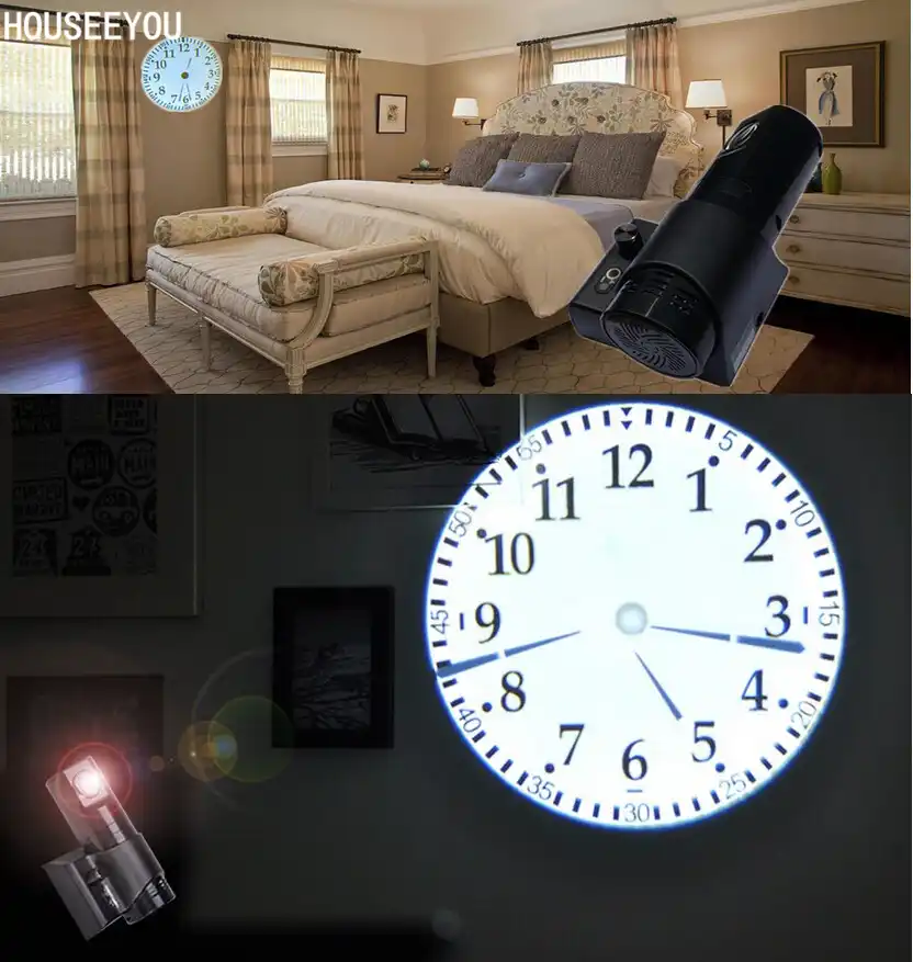 Modern Home Decor Large Projection Wall Clock Digital Led