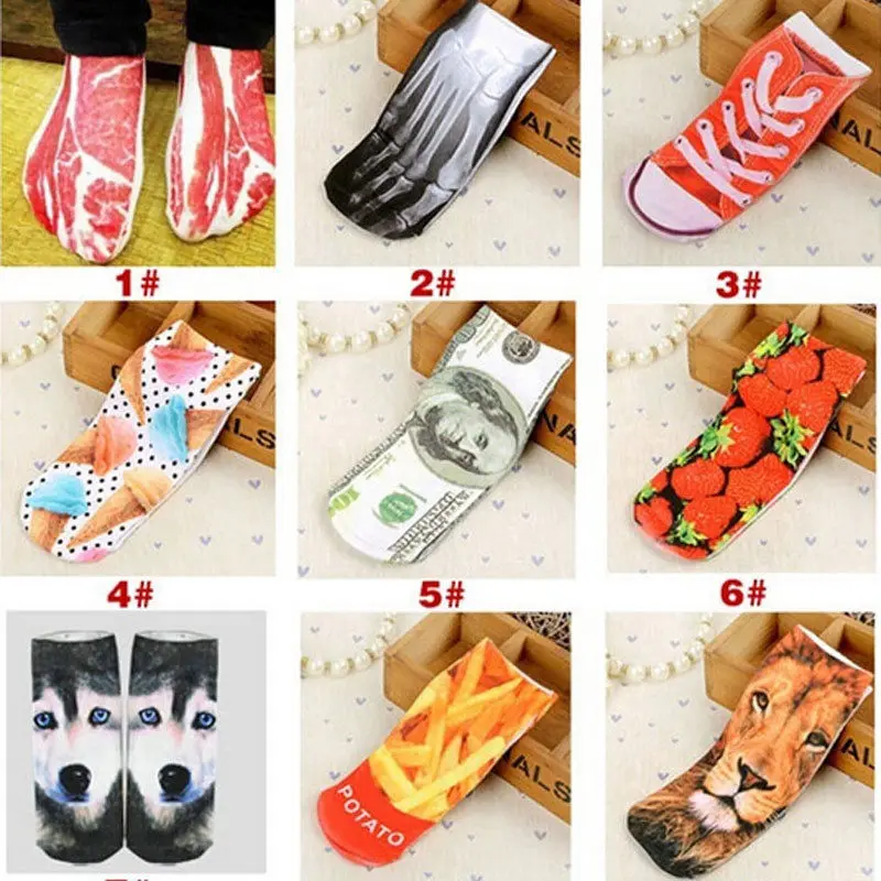 Hot Fashion Unisex 3D Socks Women Men Single Side Printed Cotton Funny Novelty Pork Animal Vintage Retro Low Ankle Socks
Hot Fashion Unisex 3D Socks Women Men Single Side Printed Cotton Funny Novelty Pork Animal Vintage Retro Low Ankle Socks
