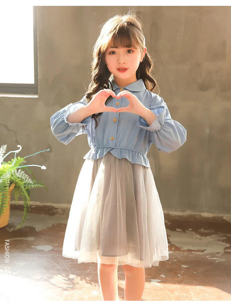 Back To School Clothing Jeans Patchwork Dress Kids Teenager Girl Clothes Peter Pan Collar Kids Party Dresses For Girls Autumn 4 5 6 7 8 9 10 11 12 13 14 15 years little big princess casual girls dress (2).jpg