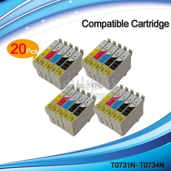 XIMO 20PK Compatible ink cartridge for 73N T0731N BK T0732N C T0733N M T0734N Y used in T10 T11 T20 T20E T21 T23 T24 T30 etc.
XIMO 20PK Compatible ink cartridge for 73N T0731N BK T0732N C T0733N M T0734N Y used in T10 T11 T20 T20E T21 T23 T24 T30 etc.