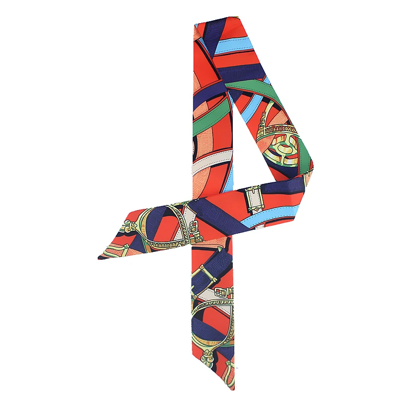 POBING Spain Belt Chain Print Small Scarf Women Silk Scarf Fashion Brand Head Scarf Tie Handle Bag Ribbos Long Scarves 100*5CM
POBING Spain Belt Chain Print Small Scarf Women Silk Scarf Fashion Brand Head Scarf Tie Handle Bag Ribbos Long Scarves 100*5CM