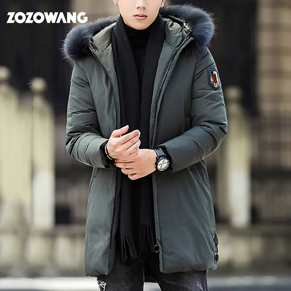ZOZOWANG 2019 White Duck Down Men's Down Jackets hooded fur collar Warm Fashion Winter Clothing Casual Coat Male Parka Overcoat
ZOZOWANG 2019 White Duck Down Men's Down Jackets hooded fur collar Warm Fashion Winter Clothing Casual Coat Male Parka Overcoat