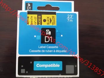 Free shipping High quality DYMO D1 Compatible Label tape Cassette 6mm*7m Black On yellow 43618 paper tags label maker Printer
Free shipping High quality DYMO D1 Compatible Label tape Cassette 6mm*7m Black On yellow 43618 paper tags label maker Printer