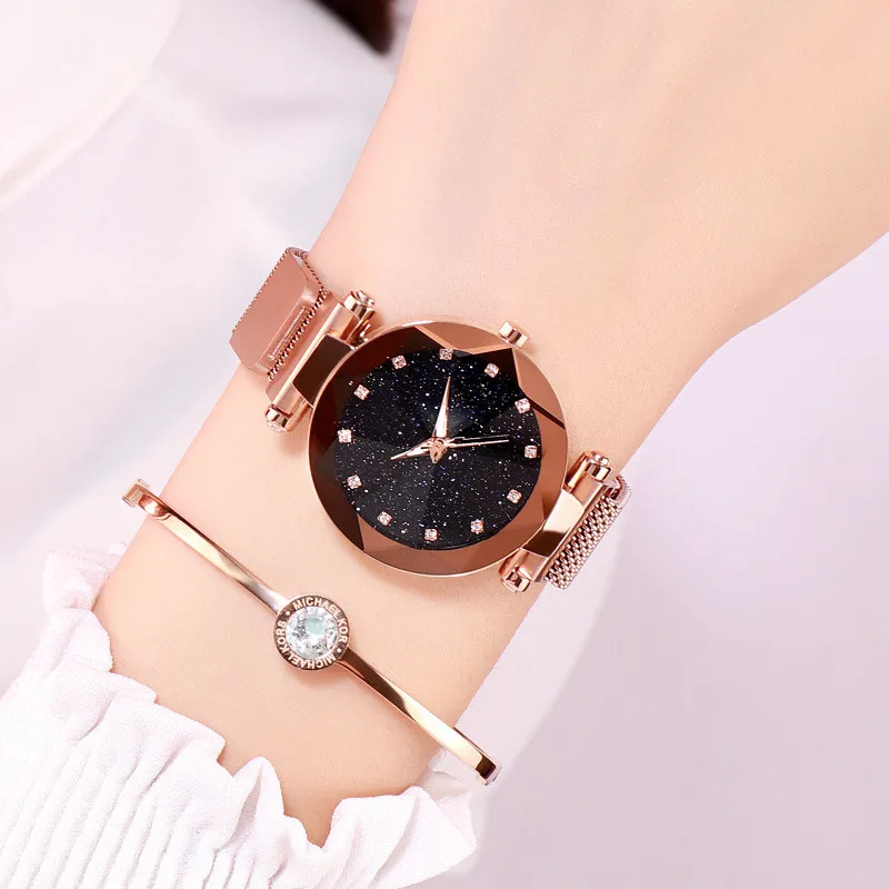 2019 New Luxury Women Starry Sky Dial Watch Magnet Mesh Strap Women Quartz Watches Fashion Ladies Wrist Watch relogio masculino
2019 New Luxury Women Starry Sky Dial Watch Magnet Mesh Strap Women Quartz Watches Fashion Ladies Wrist Watch relogio masculino