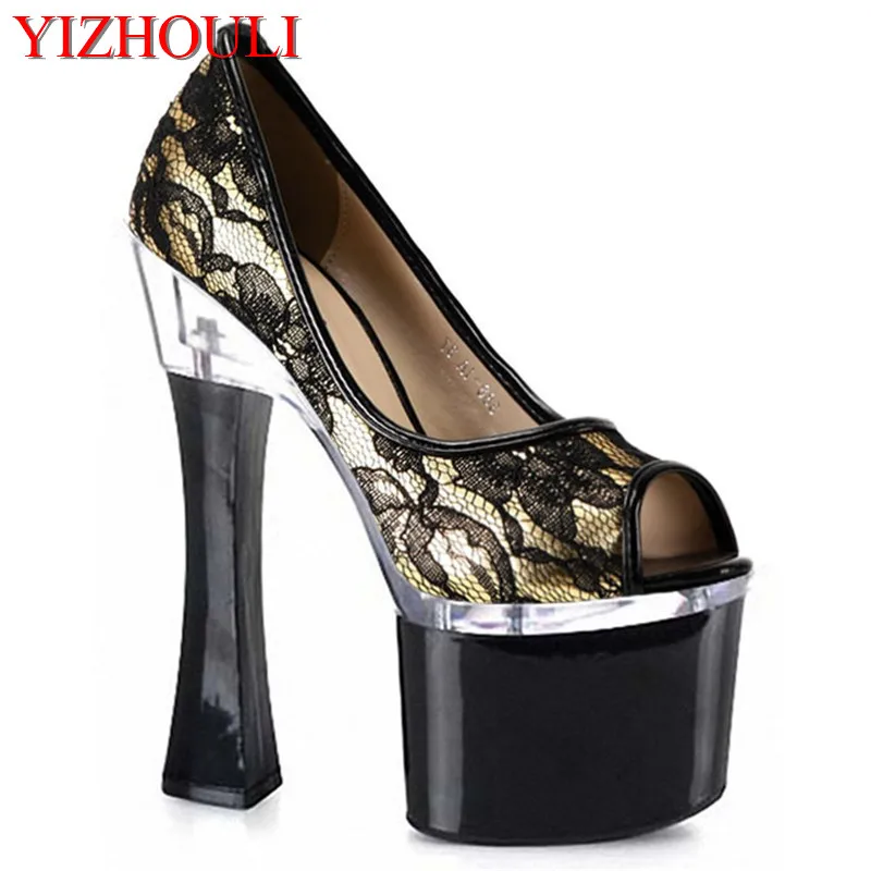 Special offer 18cm high heels Fish mouth cup documentary shoes joker, net cloth shoes
Special offer 18cm high heels Fish mouth cup documentary shoes joker, net cloth shoes