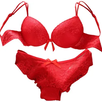 Sexy Women Lace Bra Set Cotton Embroidery Underwear Push Up Bra and Briefs 
Sexy Women Lace Bra Set Cotton Embroidery Underwear Push Up Bra and Briefs