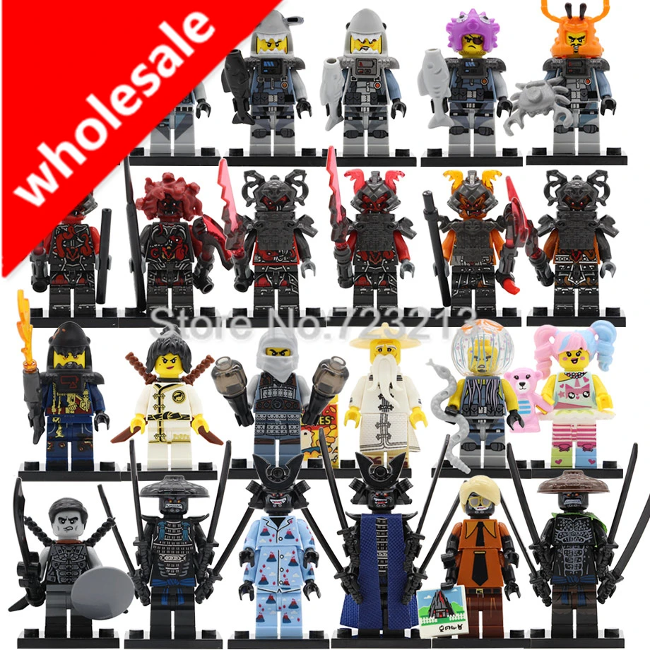 Wholesale 20pcs Ninja Figure Garmadon Snake Shark Army POP Girl Puffer Lantern Fish Crab Jerry Hamer Building Blocks Toys
Wholesale 20pcs Ninja Figure Garmadon Snake Shark Army POP Girl Puffer Lantern Fish Crab Jerry Hamer Building Blocks Toys
