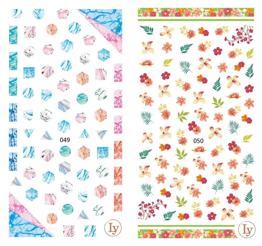 5 sheet 15 type Colorful Japanese Nail Stickers Designs Gummed 3D Nail Art Stickers Decals Makep Art Decorations LY-046-060
5 sheet 15 type Colorful Japanese Nail Stickers Designs Gummed 3D Nail Art Stickers Decals Makep Art Decorations LY-046-060