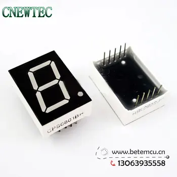 CPS08011BR Common Anode 1Bit Digital Tube 7 segment 0.8" Red LED Display 10PCS/LOT
CPS08011BR Common Anode 1Bit Digital Tube 7 segment 0.8" Red LED Display 10PCS/LOT