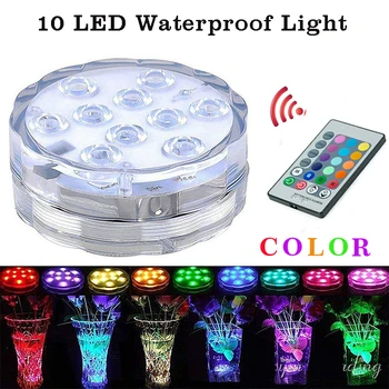10leds RGB Led Underwater Light Submersible light IP67 Waterproof Swimming Pool Light AAA Battery Operated for Outdoor Party
10leds RGB Led Underwater Light Submersible light IP67 Waterproof Swimming Pool Light AAA Battery Operated for Outdoor Party