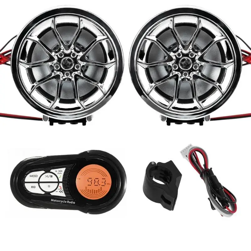 Motorcycle Audio Bluetooth Handsfree FM Radio Sounds Player Waterproof Anti-thief Motorcycle Audio with 2 Amplifier Speakers
Motorcycle Audio Bluetooth Handsfree FM Radio Sounds Player Waterproof Anti-thief Motorcycle Audio with 2 Amplifier Speakers