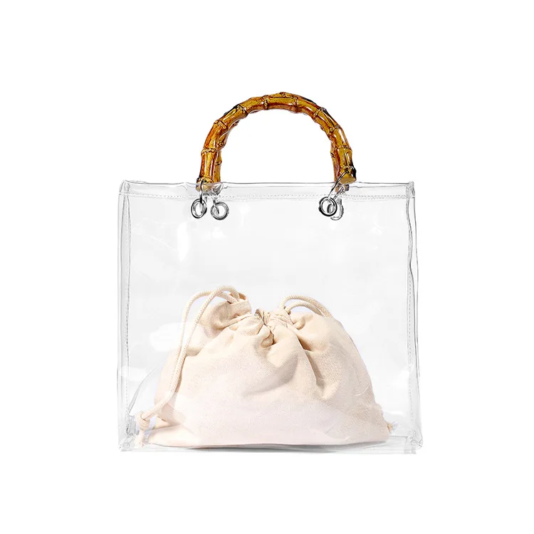 Retro Bamboo Wrist Transparent Bag Women Handbags Fashion Pvc Clear Jelly Bags Lady Bowknot Jelly Handbags Chic Messenger Bags
Retro Bamboo Wrist Transparent Bag Women Handbags Fashion Pvc Clear Jelly Bags Lady Bowknot Jelly Handbags Chic Messenger Bags