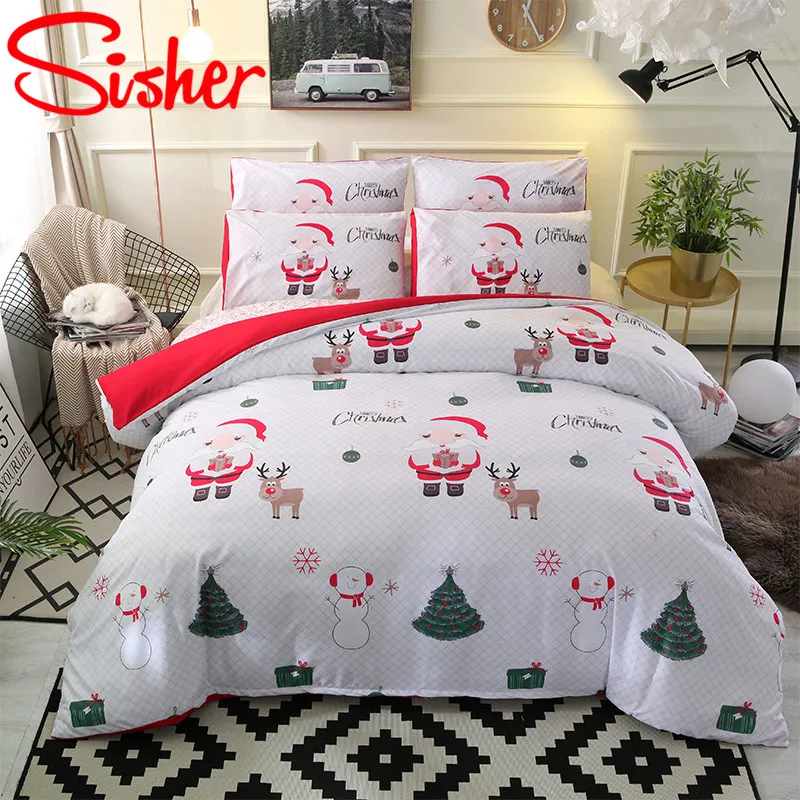 Sisher 3D Cartoon Duvet Cover Santa Claus Print Bedding Set Size Single Double Full Queen King Housse De Couette
Sisher 3D Cartoon Duvet Cover Santa Claus Print Bedding Set Size Single Double Full Queen King Housse De Couette