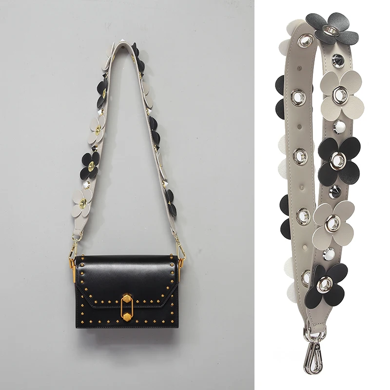 PU Metal Rivet Shoulder Strap For Women Contrast Color Flower Obag Accessories Lady Serpentine Handbag Circle Crossbody Bag Belt
PU Metal Rivet Shoulder Strap For Women Contrast Color Flower Obag Accessories Lady Serpentine Handbag Circle Crossbody Bag Belt