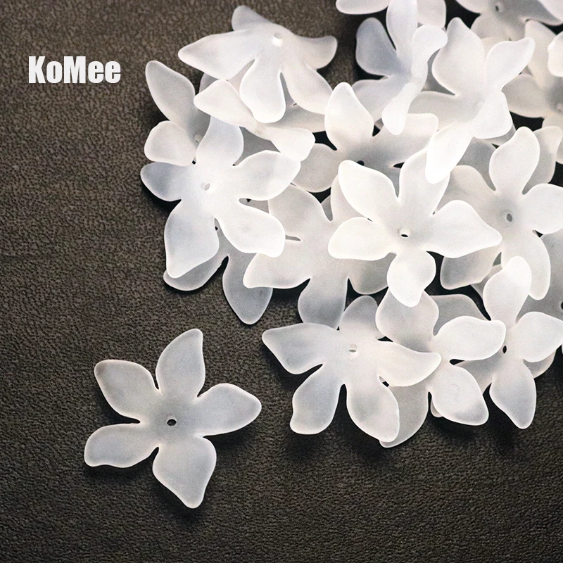 Hot Sale 100pcs/lot White Frosted Acrylic Flower Beads 28mm Fashion Pendant Necklace Craft DIY Beads For Jewelry Making
Hot Sale 100pcs/lot White Frosted Acrylic Flower Beads 28mm Fashion Pendant Necklace Craft DIY Beads For Jewelry Making