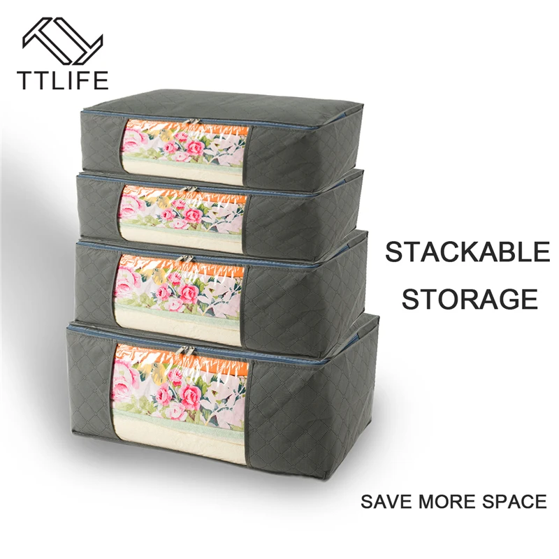 TTLIFE 5 PCS High Quality Large Pragmatic Foldable Bamboo Charcoal Cloth Fibre Home Storage Bag Box Container For Organi
TTLIFE 5 PCS High Quality Large Pragmatic Foldable Bamboo Charcoal Cloth Fibre Home Storage Bag Box Container For Organi