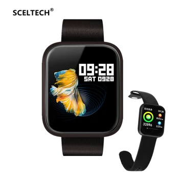 

SCELTECH P70 Smart Watch Blood Pressure Oxygen Heart Rate Monitor Sport Activity Fitness Tracker Smartwatch IP68 For IOS Android