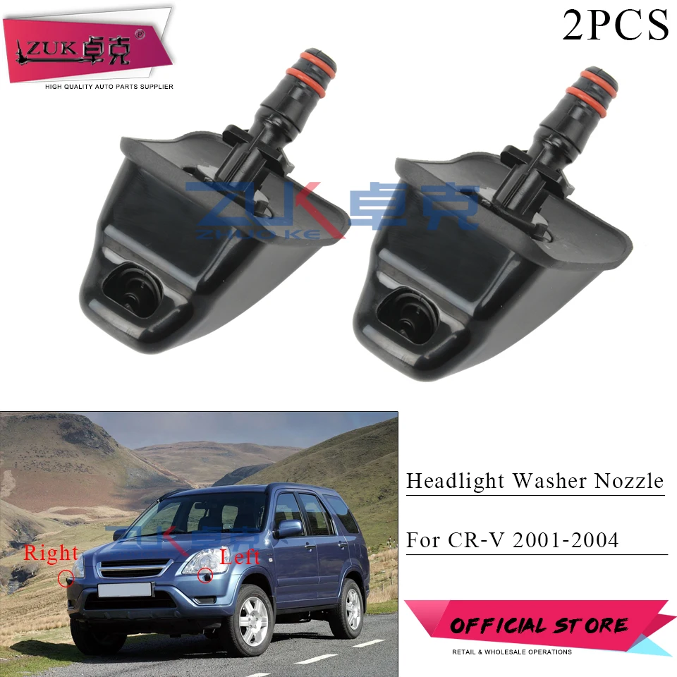 ZUK 2PCS Left + Right Head Light Head Lamp Washer Nozzle Jet For Honda CR-V 2001 2002 2003 2004 OEM: 76885-SCA-S01 76880-SCA-S01
ZUK 2PCS Left + Right Head Light Head Lamp Washer Nozzle Jet For Honda CR-V 2001 2002 2003 2004 OEM: 76885-SCA-S01 76880-SCA-S01