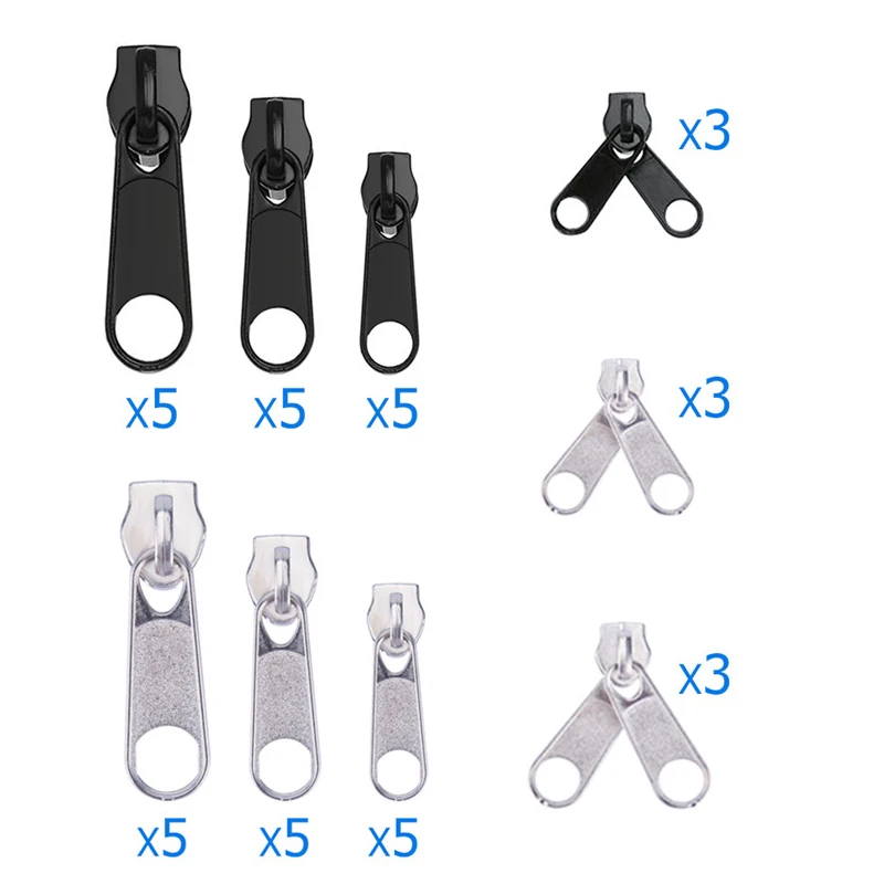 Bulk 39pcs Mix Sizes Fix Zipper Zip Sliders Rescue Instant Repair Kit Replacement For Tailor Handwork Sewing Clothing Accessory (6)