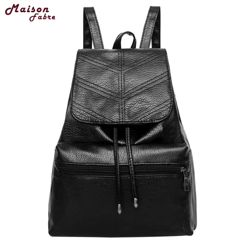 Maison Fabre Fashion Backpack Black Women Leather Drawstring School Zipper Solid Travel Bag 2017 Hot DropShipping OB23
Maison Fabre Fashion Backpack Black Women Leather Drawstring School Zipper Solid Travel Bag 2017 Hot DropShipping OB23