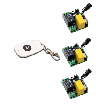 AC220V 1CH Relay Mini Size Wireless Remote Control Switch 3Pcs Receiver + Waterproof Transmitter For Lamp Light LED Bulb
AC220V 1CH Relay Mini Size Wireless Remote Control Switch 3Pcs Receiver + Waterproof Transmitter For Lamp Light LED Bulb
