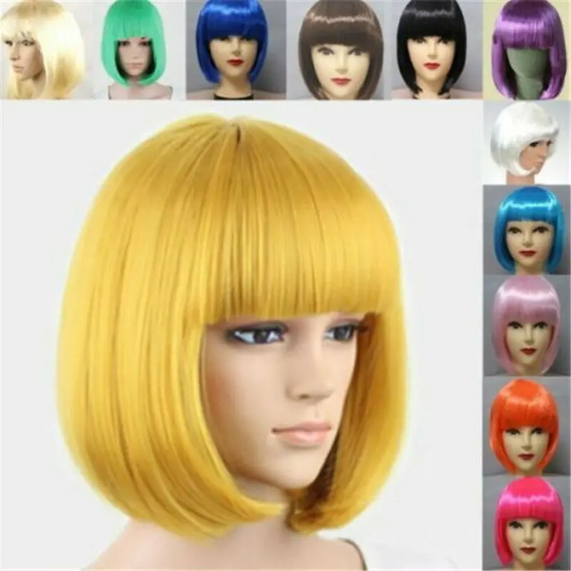 Brand New 2019 Women's Sexy Full Bangs Wig Short Wig Straight Hair Cosplay Holiday Party Dance prom Decoration
Brand New 2019 Women's Sexy Full Bangs Wig Short Wig Straight Hair Cosplay Holiday Party Dance prom Decoration