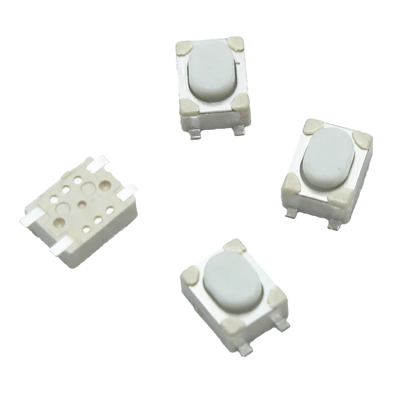 100pcs/lot Micro Button Tact Switch SMD 4Pin 3X4X2.5MM White Tactile Tact Push Button Micro Switch Momentary 3*4*2.5mm S
100pcs/lot Micro Button Tact Switch SMD 4Pin 3X4X2.5MM White Tactile Tact Push Button Micro Switch Momentary 3*4*2.5mm S