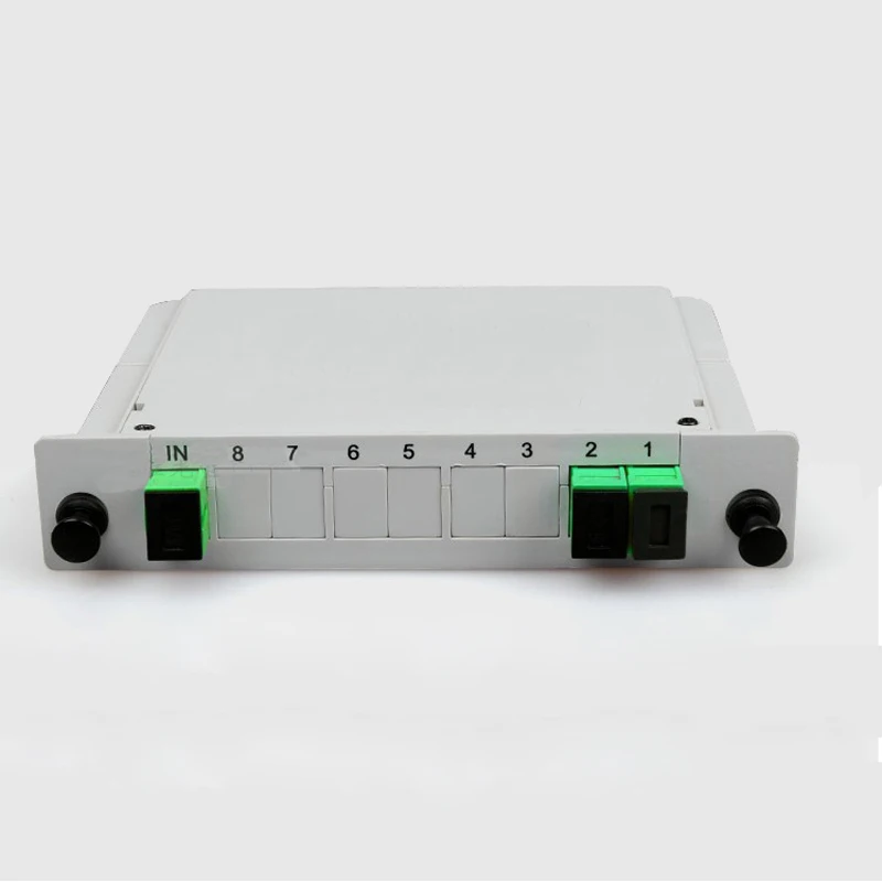High quality FTTH SC APC 1x2 Cassette type PLC fiber Optic Splitter SC Fiber Splitter Distribution Box with SC APC Connector
High quality FTTH SC APC 1x2 Cassette type PLC fiber Optic Splitter SC Fiber Splitter Distribution Box with SC APC Connector