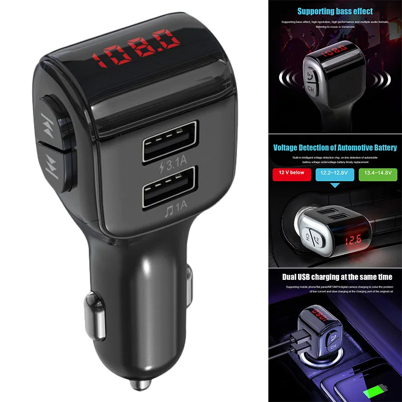 Car MP3 Player Bluetooth Dual USB Charging Charger Voltage Detection for Mobile Phone Car Styling
Car MP3 Player Bluetooth Dual USB Charging Charger Voltage Detection for Mobile Phone Car Styling