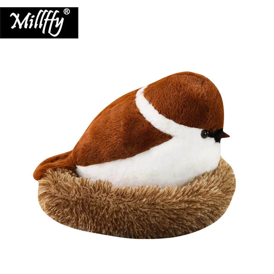 New Arrival Adroable Soft Toy Stuffed Bird Sparrow Plush Toys with Fluffy Nest Creative Soft Toys for Children Home Decor
New Arrival Adroable Soft Toy Stuffed Bird Sparrow Plush Toys with Fluffy Nest Creative Soft Toys for Children Home Decor