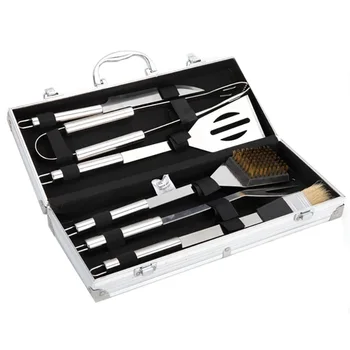 BBQ Grill Tools Set 6 Pieces Stainless Steel BBQ Utensils & Luxury Presentation Storage Case -Outdoor Barbecue Grill Tool Kit
BBQ Grill Tools Set 6 Pieces Stainless Steel BBQ Utensils & Luxury Presentation Storage Case -Outdoor Barbecue Grill Tool Kit