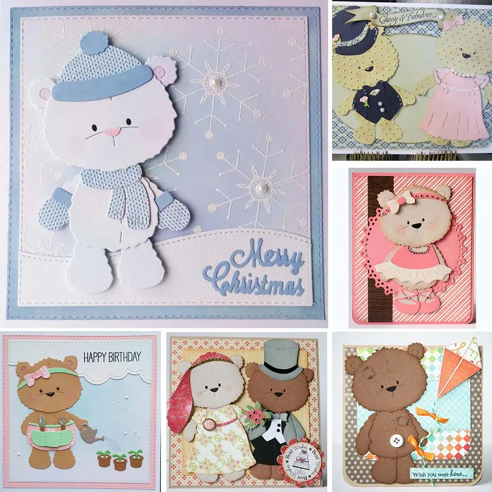 Cute Bear Metal Cutting Dies Stencil Scrapbooking Photo Album Decor Embossing Cards Making DIY Paper Crafts Greeting Letters
Cute Bear Metal Cutting Dies Stencil Scrapbooking Photo Album Decor Embossing Cards Making DIY Paper Crafts Greeting Letters