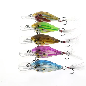 5 Colors 3D Eyes Lifelike Group Fish Lure With Feather Hook 6.5cm 6.5g Crankbait Hard Crank Bait Trolling Casting Fishing
5 Colors 3D Eyes Lifelike Group Fish Lure With Feather Hook 6.5cm 6.5g Crankbait Hard Crank Bait Trolling Casting Fishing