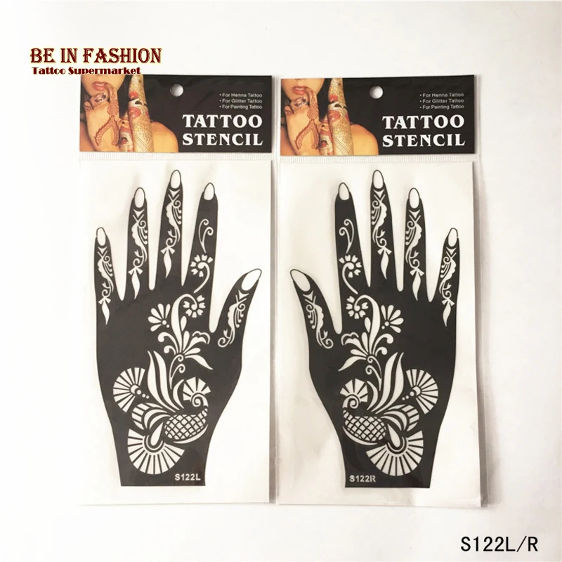 2Pcs/Set Left Right Hand Henna Tattoo Stencils Indian Glitter Airbrush Tattoo Large Template Stencil for Body Art Women wedding
2Pcs/Set Left Right Hand Henna Tattoo Stencils Indian Glitter Airbrush Tattoo Large Template Stencil for Body Art Women wedding
