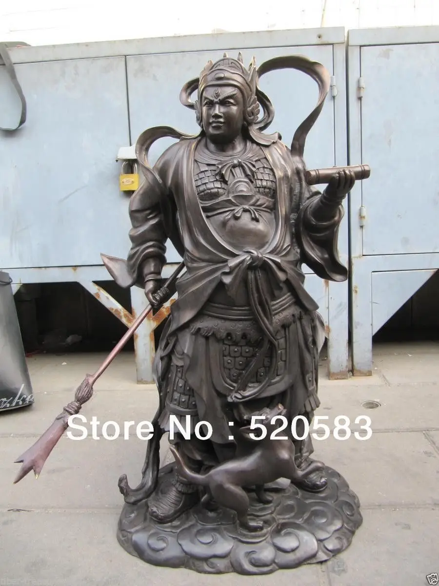 free 27 inch classical chinese folk bronze sculpture Three-eyes Er-Lang God with dog fast
free 27 inch classical chinese folk bronze sculpture Three-eyes Er-Lang God with dog fast