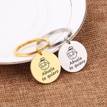 Spanish Grandma - Abuela Te Quiero Key Chain Women Gift Birthday Souvenir Round Keyring Fashion Bag Charm Jewelry Key Fob
Spanish Grandma - Abuela Te Quiero Key Chain Women Gift Birthday Souvenir Round Keyring Fashion Bag Charm Jewelry Key Fob