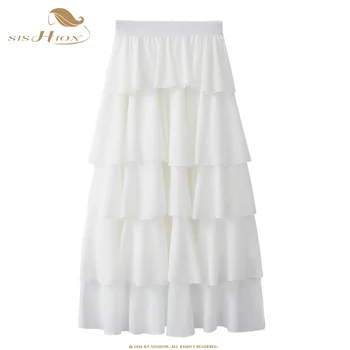 SISHION Chiffon Skirt Elegant Short Front Long Back Cake Style High Waist Long Women Ladies Black White Skirts VD0967
SISHION Chiffon Skirt Elegant Short Front Long Back Cake Style High Waist Long Women Ladies Black White Skirts VD0967