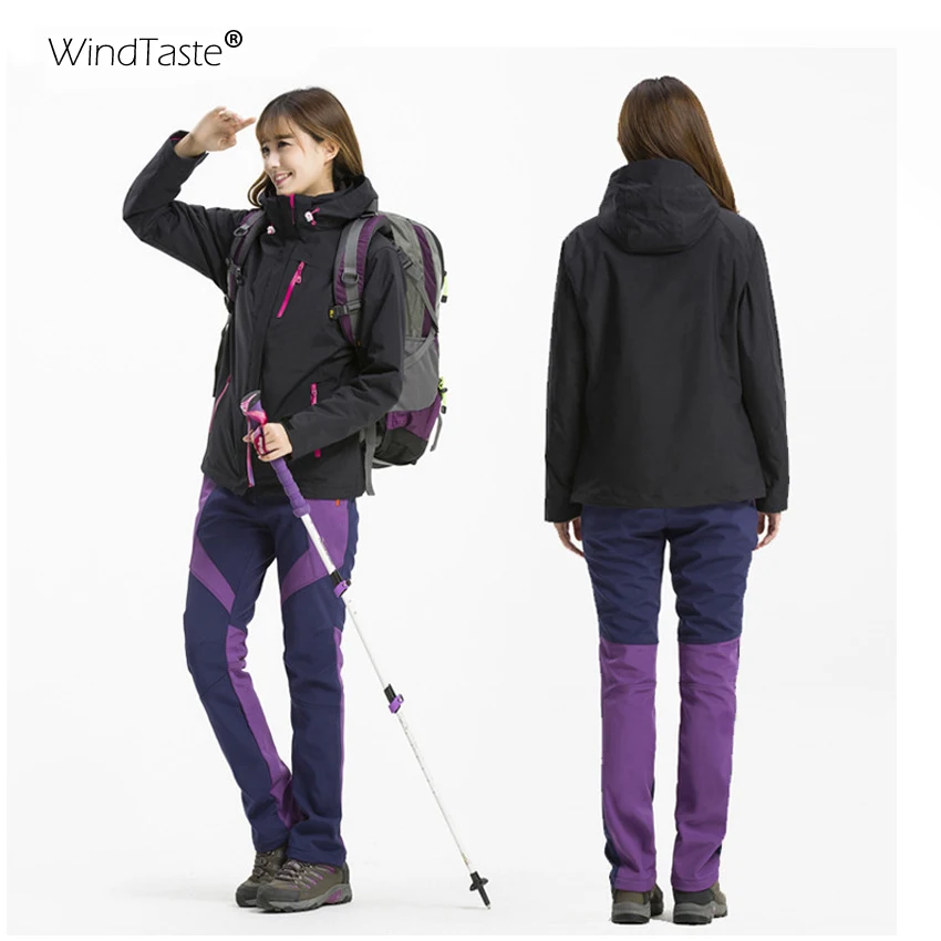 WindTaste Women's Winter 2 PCS Softshell Fleece Hiking Jacket Outdoor Sports Windbreaker Trekking Camping Thermal Coats KB017
WindTaste Women's Winter 2 PCS Softshell Fleece Hiking Jacket Outdoor Sports Windbreaker Trekking Camping Thermal Coats KB017