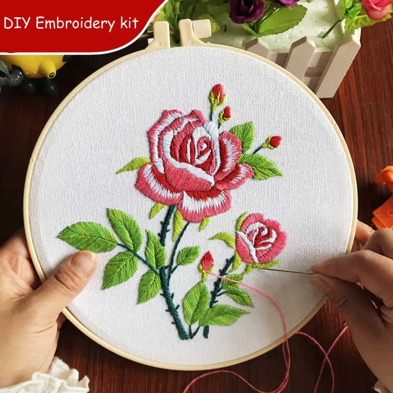 DIY Rose Flower Chinese Embroidery Needlework Kits Cross Stitch Craft Sewing Supplies Home Wall Painting Decor
DIY Rose Flower Chinese Embroidery Needlework Kits Cross Stitch Craft Sewing Supplies Home Wall Painting Decor