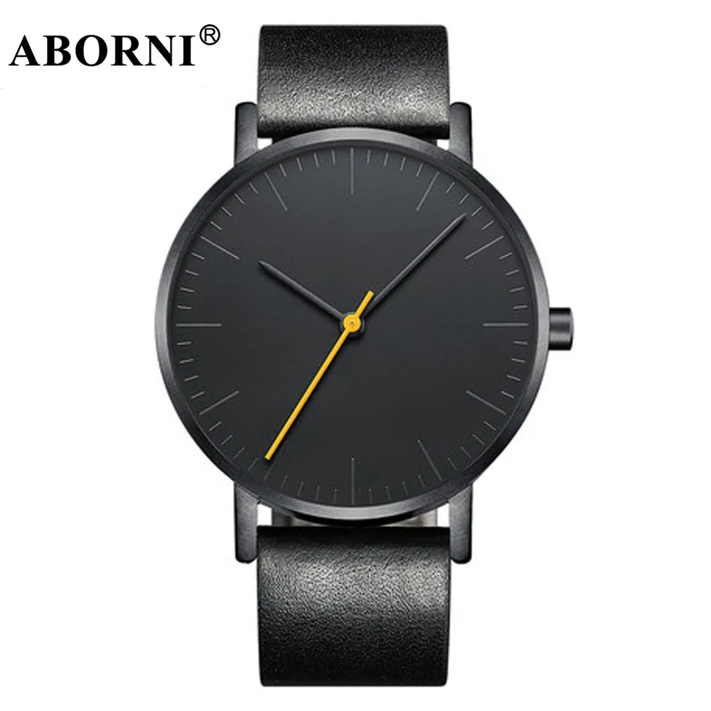 ABORNI 2019 Simple Quartz Men Watches Top Brand Luxury Leather Military Casual Lovers Male Watches Sport Clock Relogio Masculino 
ABORNI 2019 Simple Quartz Men Watches Top Brand Luxury Leather Military Casual Lovers Male Watches Sport Clock Relogio Masculino