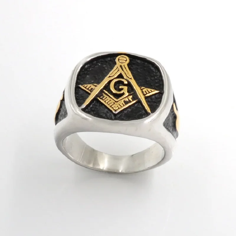 Cool Mens Silver Gold Free Mason Freemasonry Masonic 316L Stainless Steel Band Ring
Cool Mens Silver Gold Free Mason Freemasonry Masonic 316L Stainless Steel Band Ring