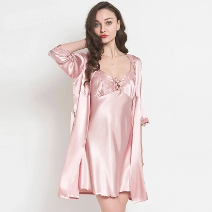 Sexy Halter Pajamas Sets Women's Summer Two-piece Sleeping Slip Silk Sleeping Lace Set Fashion Spring Autumn Home Clothing
Sexy Halter Pajamas Sets Women's Summer Two-piece Sleeping Slip Silk Sleeping Lace Set Fashion Spring Autumn Home Clothing