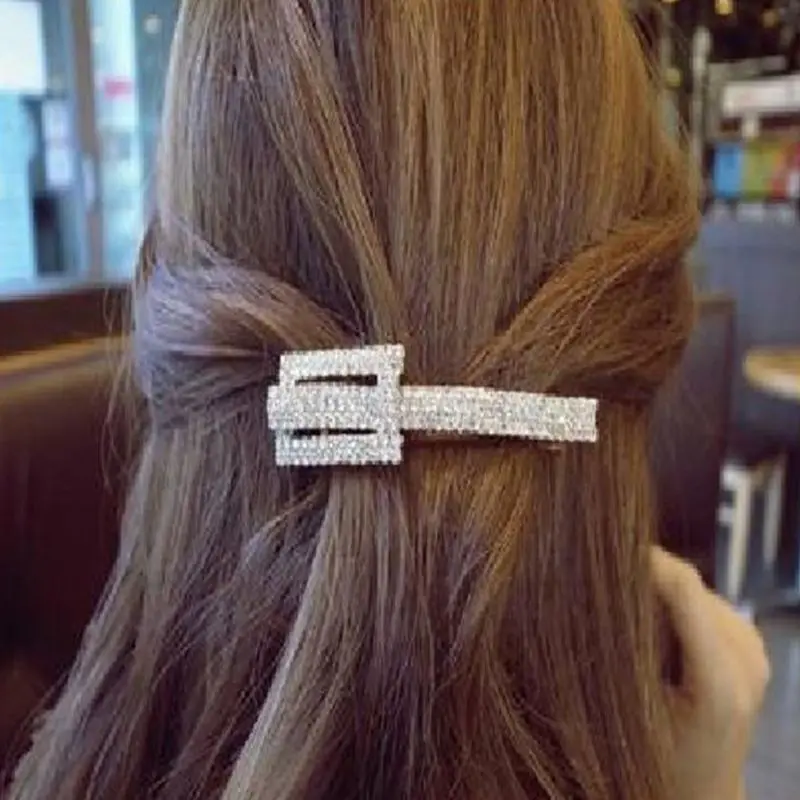 Ladies Metallic French Hair Clip Multi Rows Shimmer Rhinestone Geometric Spring Hairgrips Decorative Ponytail Clamp Barrettes
Ladies Metallic French Hair Clip Multi Rows Shimmer Rhinestone Geometric Spring Hairgrips Decorative Ponytail Clamp Barrettes