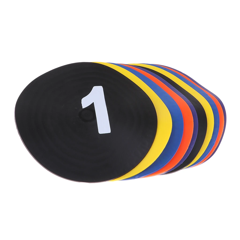 10Pcs Football Training Mark Plates Sport Exercise Traffic Plate for Football, Table Tennis Athletes Physical Strength