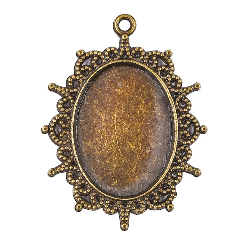 5Pcs/lot Zinc Alloy Oval Pendant Cabochon Setting 18x25mm Bezel Vintage Component Antique Bronze Jewelry Making Finding Gem Base
5Pcs/lot Zinc Alloy Oval Pendant Cabochon Setting 18x25mm Bezel Vintage Component Antique Bronze Jewelry Making Finding Gem Base
