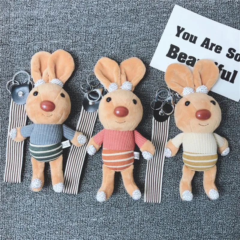 Cute Cartoon Plush Doll Teddy Bear Keychain Llaveros Keyring Fabric Rhinestone Lady Key Chain Bunny Bear Bag Charm Pendant Gift 
Cute Cartoon Plush Doll Teddy Bear Keychain Llaveros Keyring Fabric Rhinestone Lady Key Chain Bunny Bear Bag Charm Pendant Gift