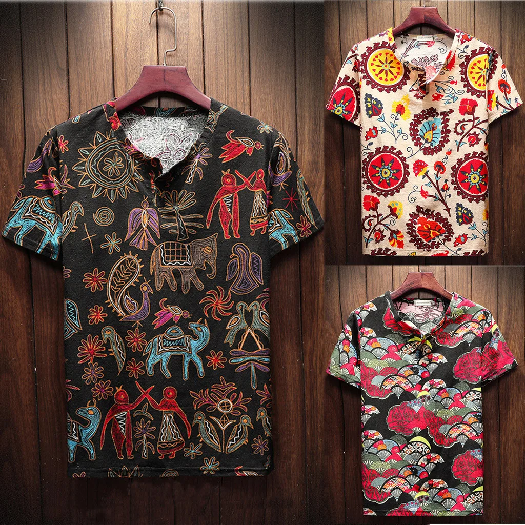 Men t shirt new style hot sales 2019 Men's Summer Ethnic Style Printed Plus Size O-collar Short Sleeve T-shirt Tops high quality
Men t shirt new style hot sales 2019 Men's Summer Ethnic Style Printed Plus Size O-collar Short Sleeve T-shirt Tops high quality